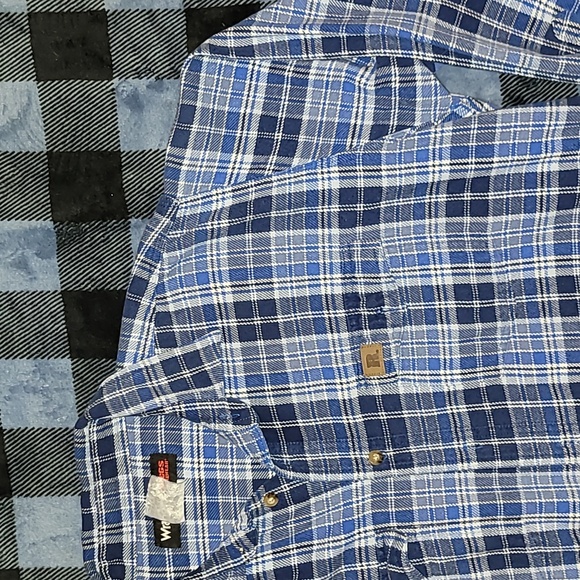 Vintage. Wrangler Riggs Workwear. Heavyweight Flannel. Men's XL - Picture 7 of 16